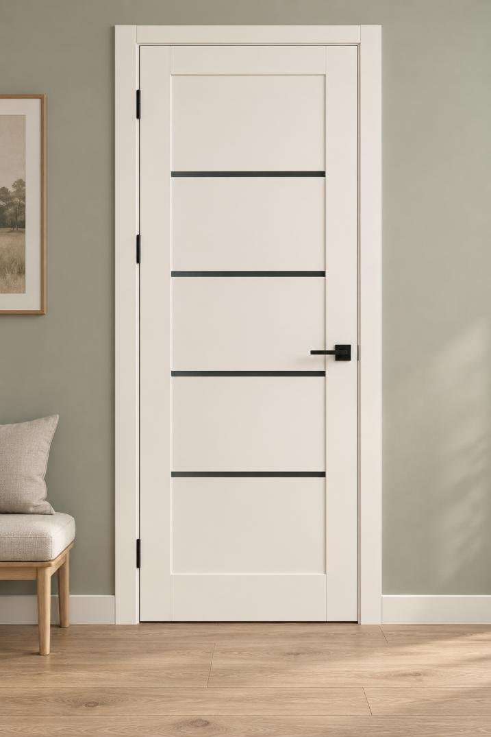 Sofia White Glass Door, Sage Interior